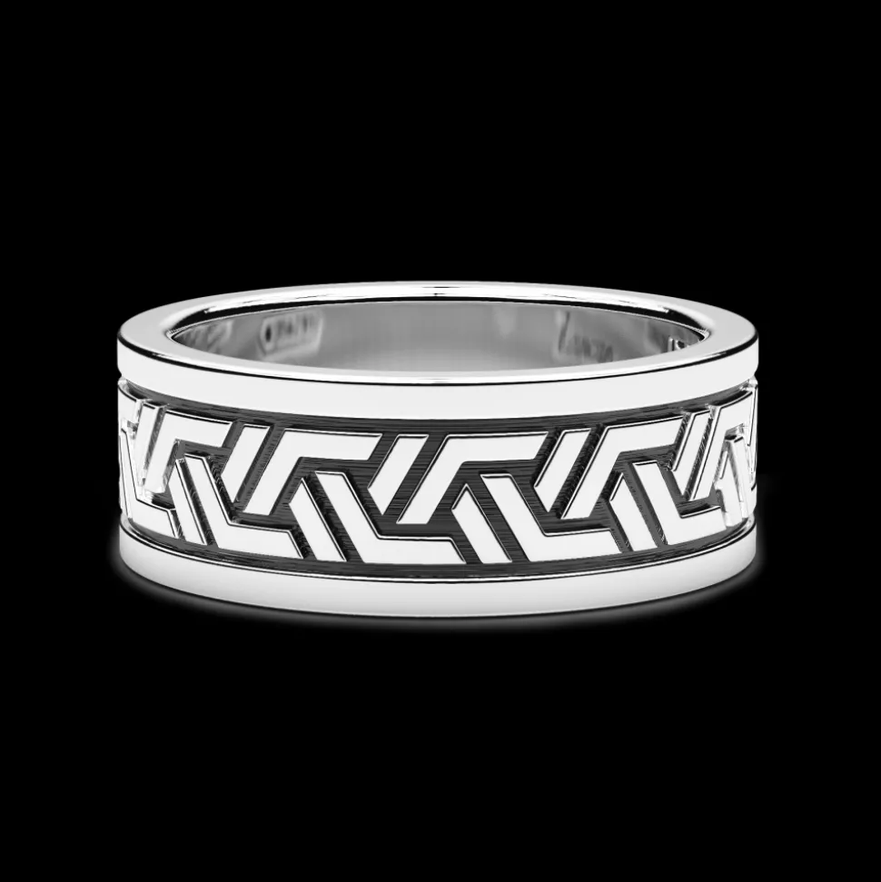 Anello a fascia Zancan in argento.