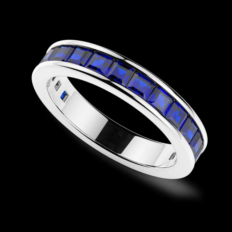 Anello a fascia Zancan in argento e pietre naturali.