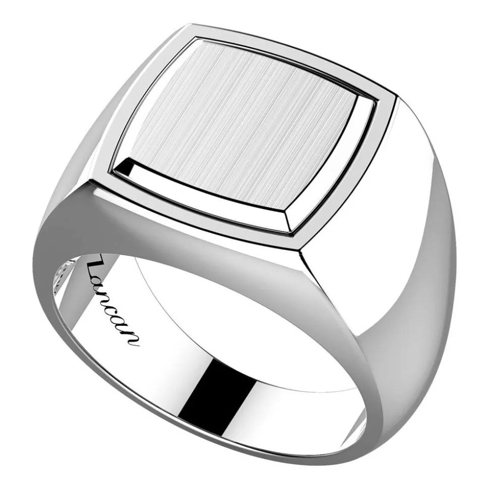 Anello chavlier Zancan in argento esagonale.