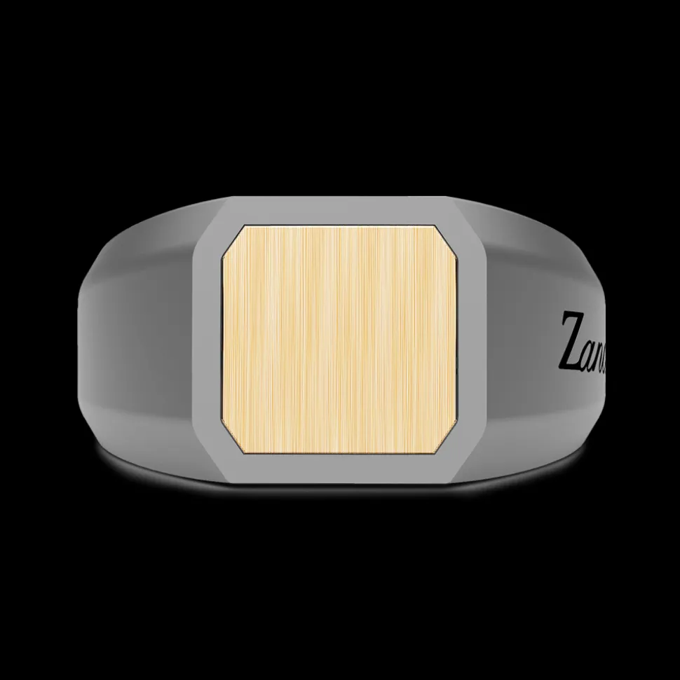 Anello Chevalier Uomo Zancan in Titanio e Oro 18kt