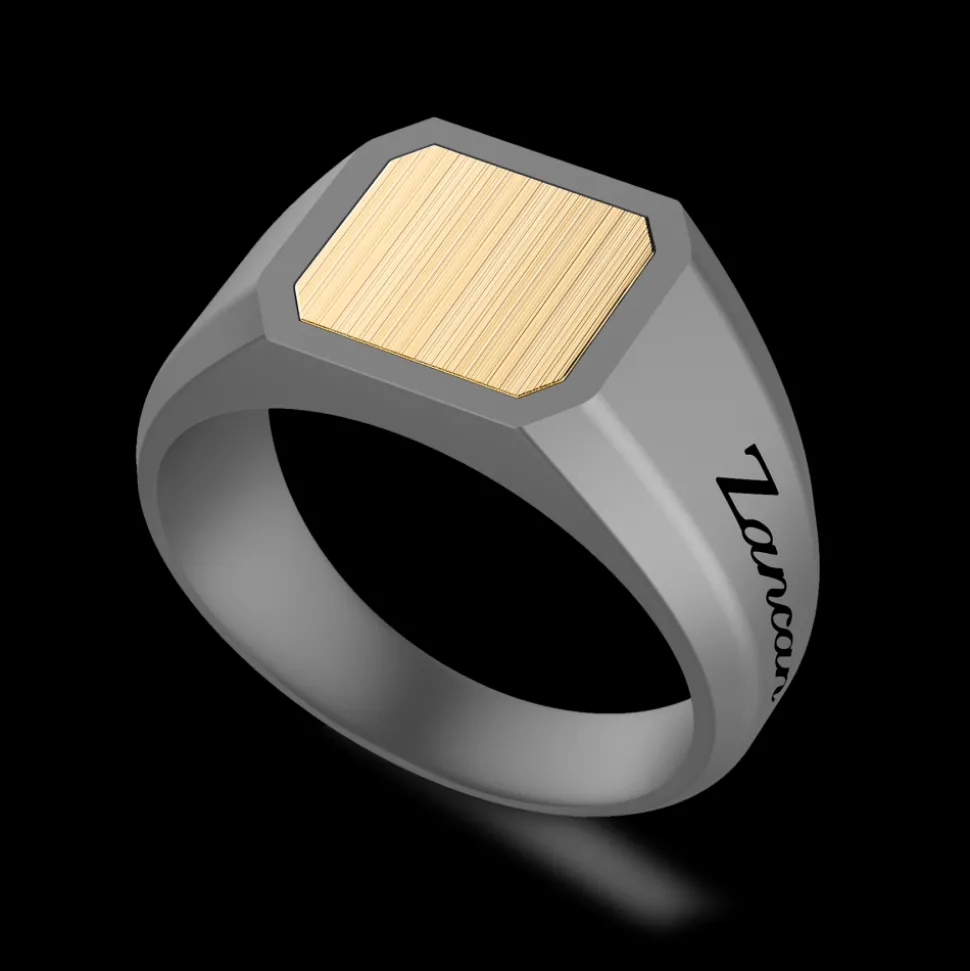 Anello Chevalier Uomo Zancan in Titanio e Oro 18kt
