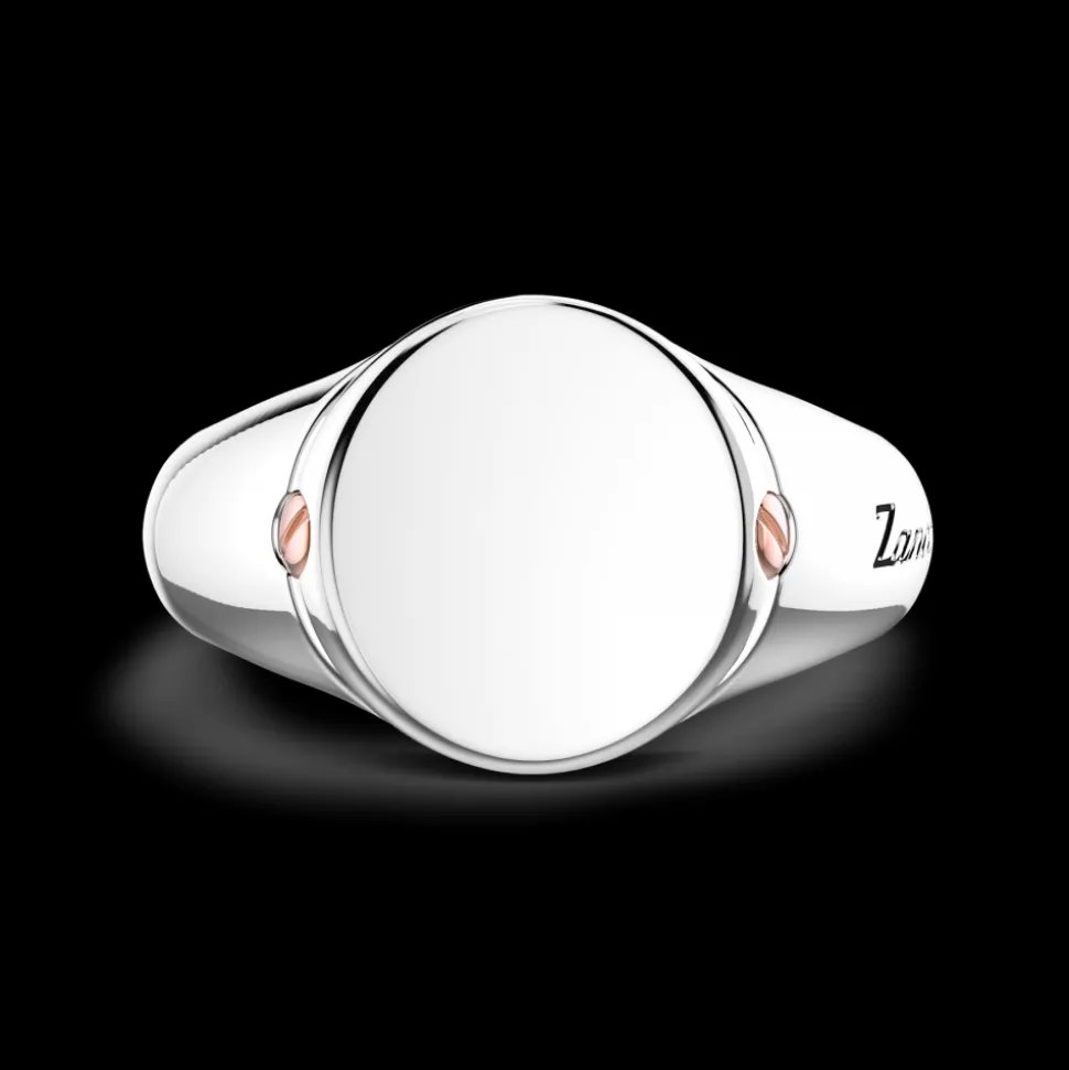 Anello chevalier Zancan in argento.