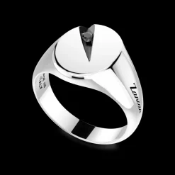 Anello chevalier Zancan in argento.