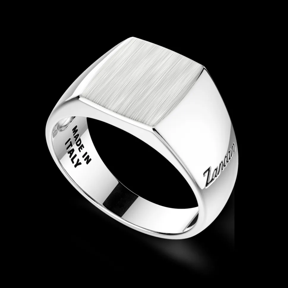Anello chevalier Zancan in argento.
