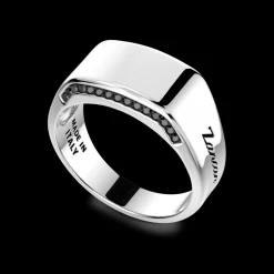 Anello chevalier Zancan in argento.