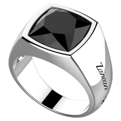 Anello in argento con grande onice naturale.