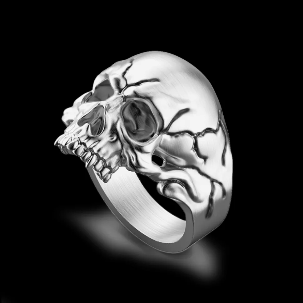 Anello teschio Zancan in argento