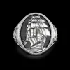 Anello Zancan in argento con finitura vintage.