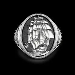 Anello Zancan in argento con finitura vintage.