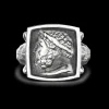 Anello Zancan in argento con adone.