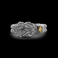 Anello Zancan in argento brunito con nodo.