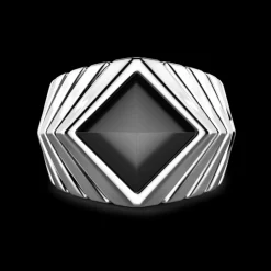 Anello Zancan in argento con pietra onice.