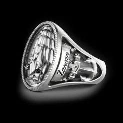 Anello Zancan in argento con finitura vintage.