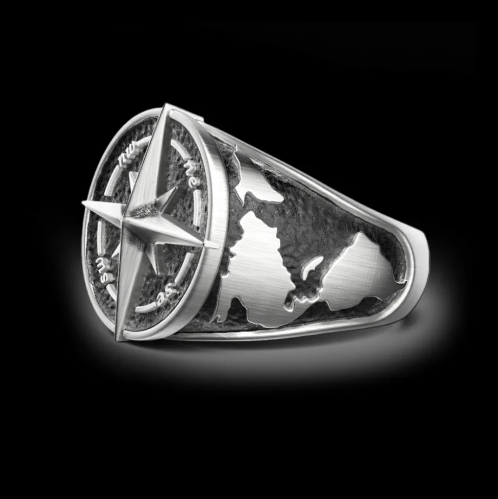 Anello Zancan in argento con finitura vintage.