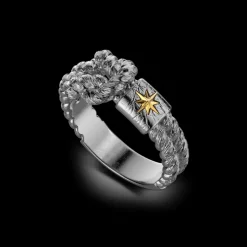 Anello Zancan in argento brunito con nodo.