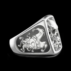 Anello Zancan in argento con teschio
