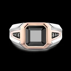 Anello Zancan in oro 18kt con diamante nero.