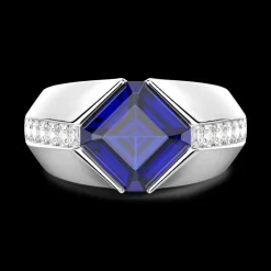 Anello Zancan in oro 18kt con zaffiro blu.