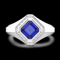 Anello Zancan in oro 18kt con zaffiro blu.