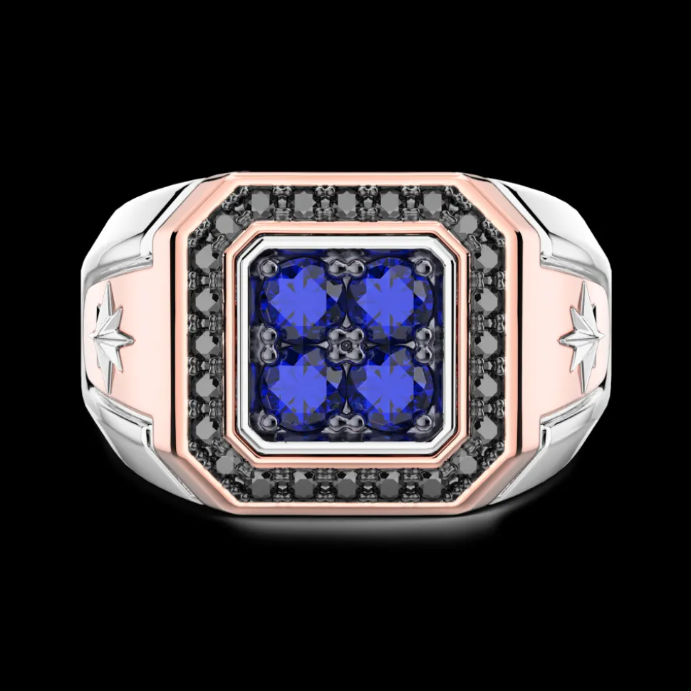Anello Zancan in oro 18kt con zaffiri.