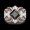 Anello Zancan in oro 18kt con diamante nero.