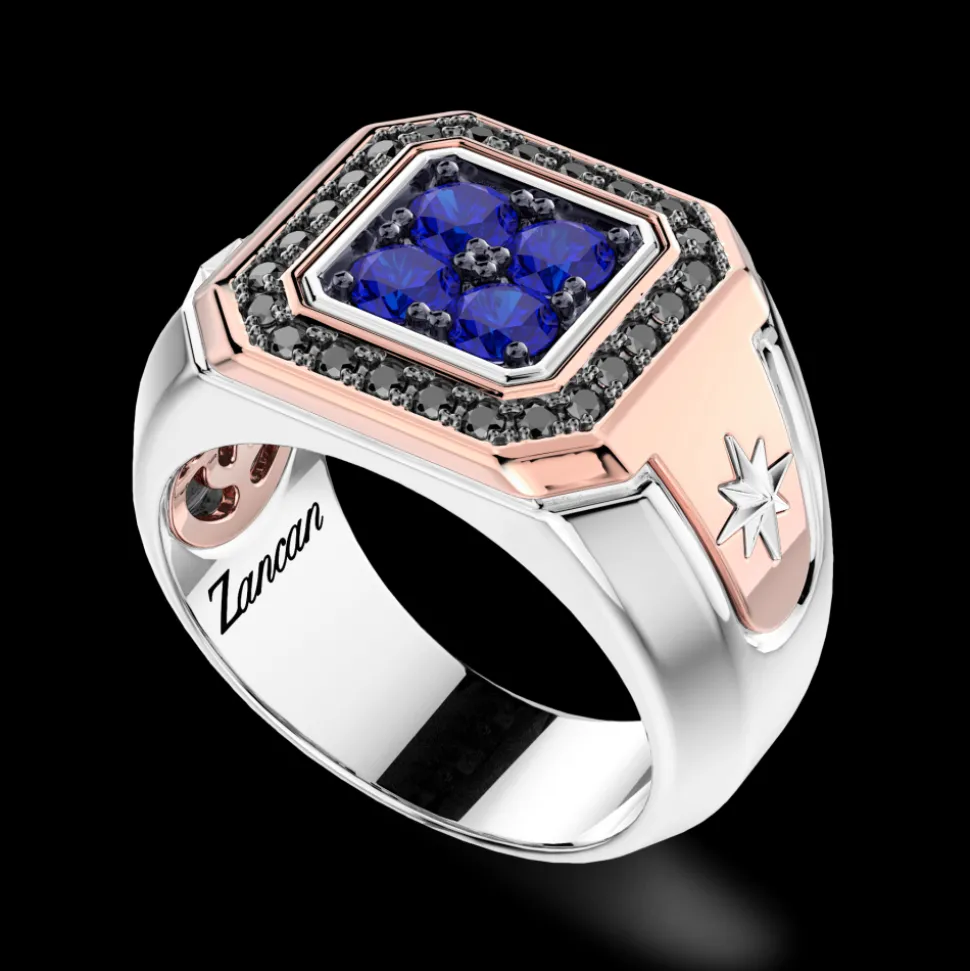 Anello Zancan in oro 18kt con zaffiri.
