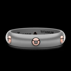Anello Zancan in titanio, oro 18kt e diamanti neri – Design moderno ed esclusivo