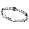 Bracciale a grumetta Zancan in argento con pietre onice.