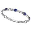 Bracciale a grumetta Zancan in argento con pietre lapis.