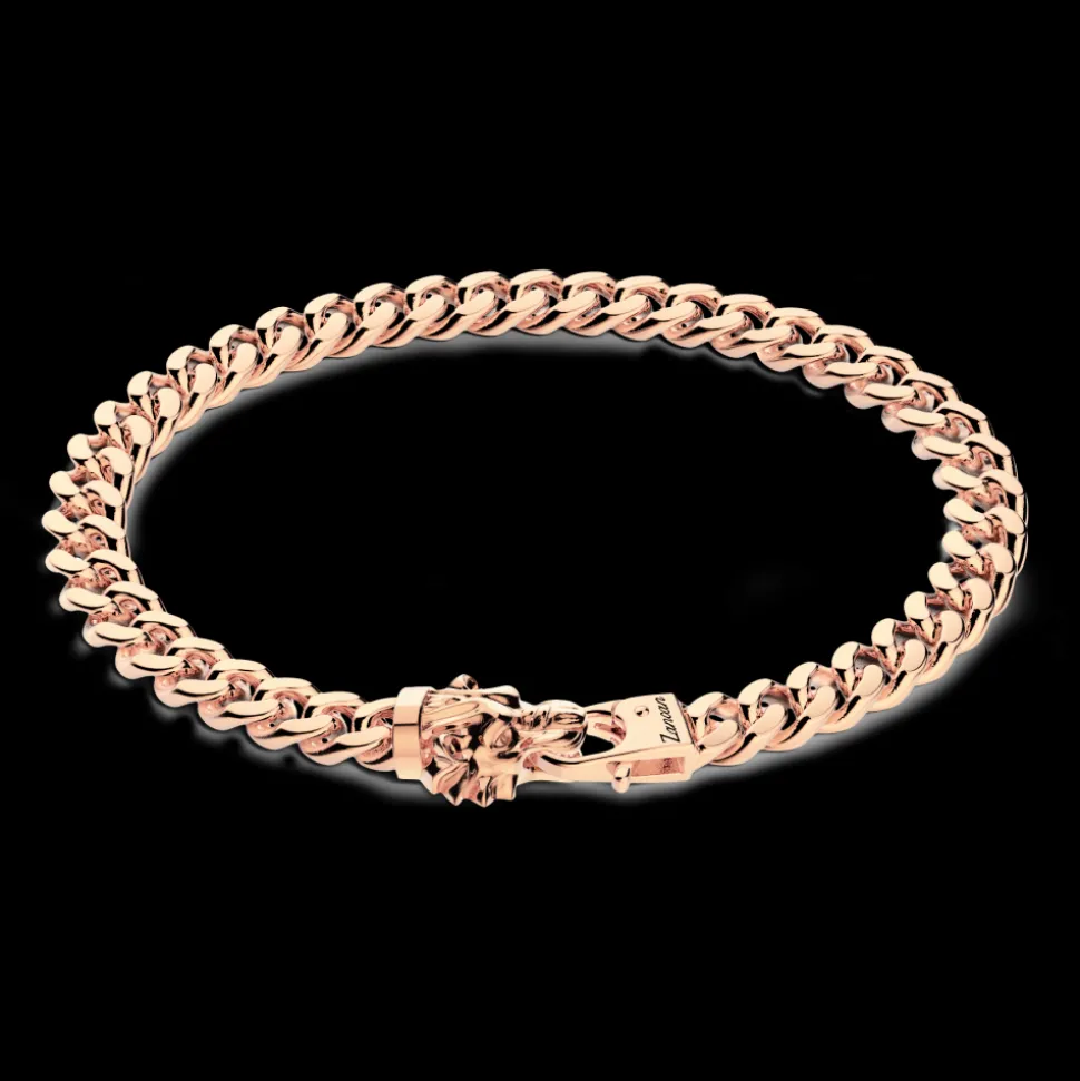 Bracciale a grumetta Zancan in argento con chiusura a testa di leone.