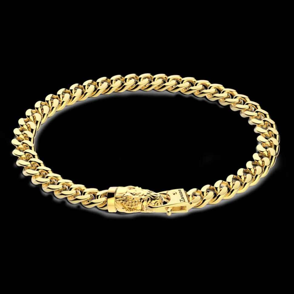 Bracciale a grumetta Zancan in argento con chiusura a testa di coccodrillo.