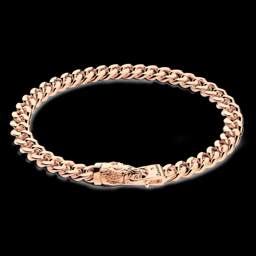 Bracciale a grumetta Zancan in argento con chiusura a testa di coccodrillo.