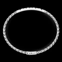 Bracciale a grumetta Zancan in argento con tamburo.