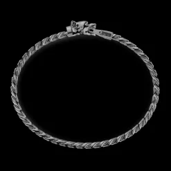 Bracciale a grumetta Zancan in argento con chiusura a testa di pitbull.