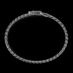 Bracciale a grumetta Zancan in argento con chiusura a testa di coccodrillo.
