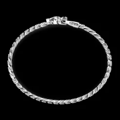 Bracciale a grumetta Zancan in argento con chiusura a testa di lupo.
