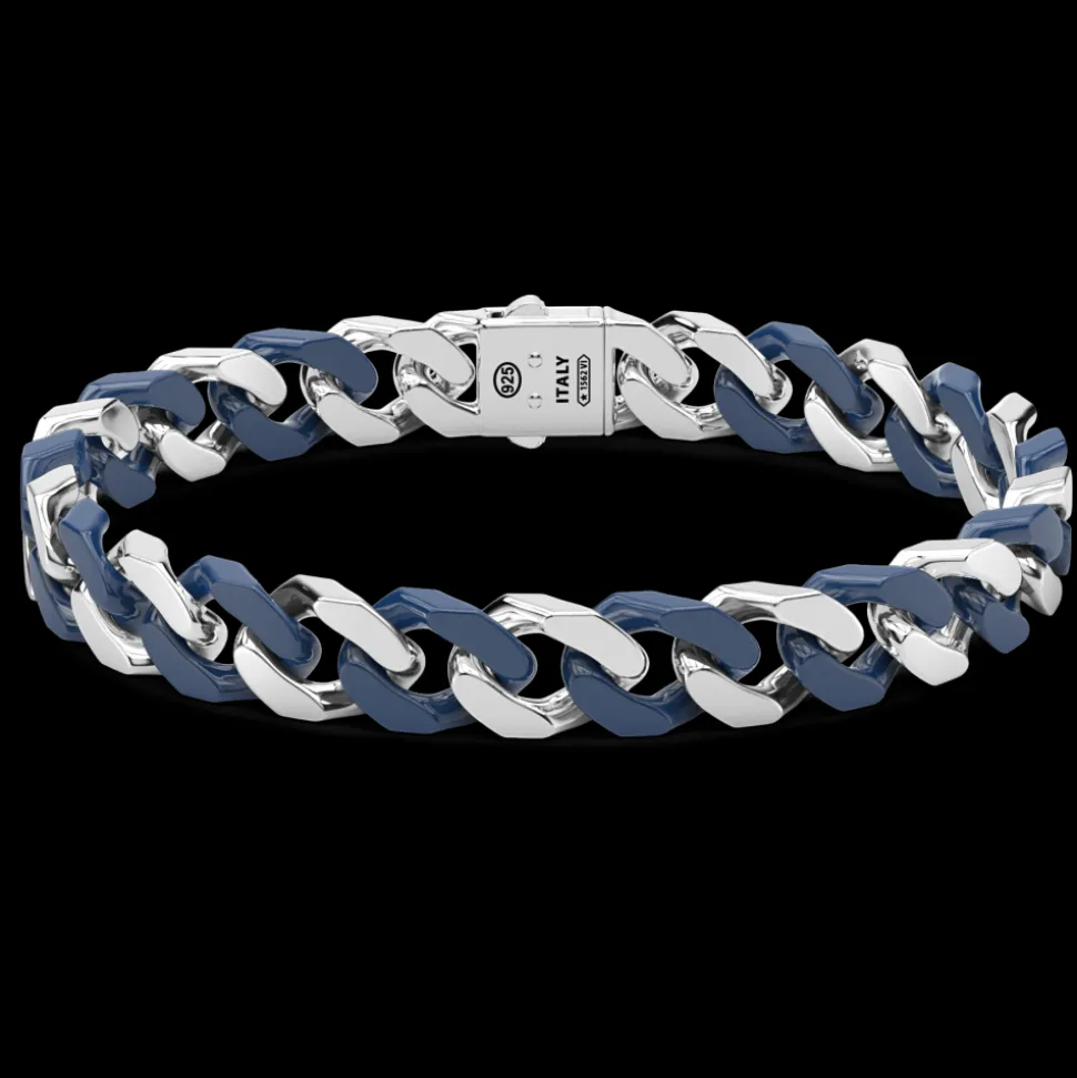 Bracciale a grumette Zanca in argento e ceramica.