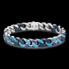 Bracciale a grumette Zanca in argento e ceramica con maglie smaltate.