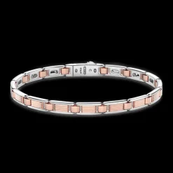 Bracciale da uomo Zancan in argento e oro rosa.
