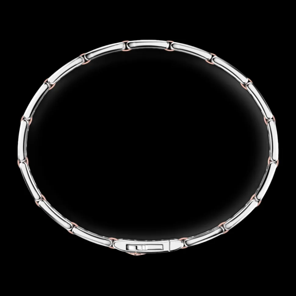 Bracciale da uomo Zancan in argento e oro rosa.