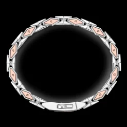 Bracciale da uomo Zancan in argento e oro rosa.