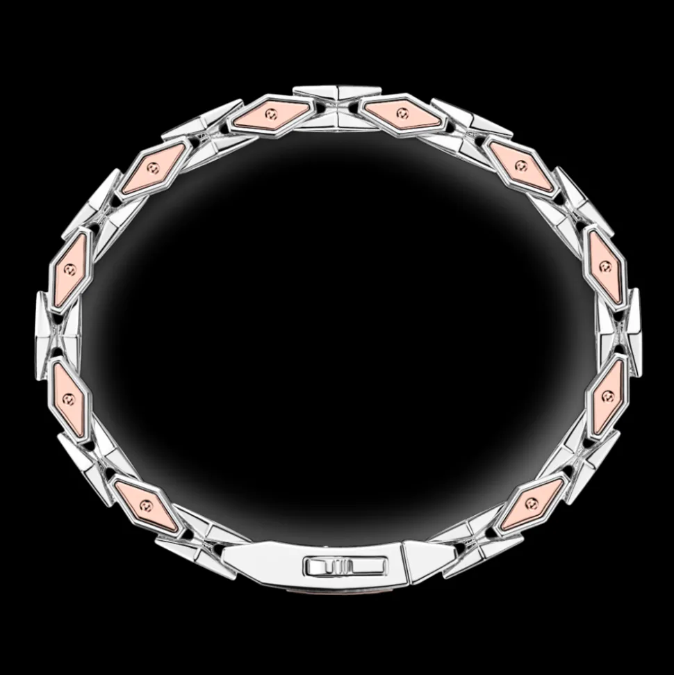Bracciale da uomo Zancan in argento e oro rosa.