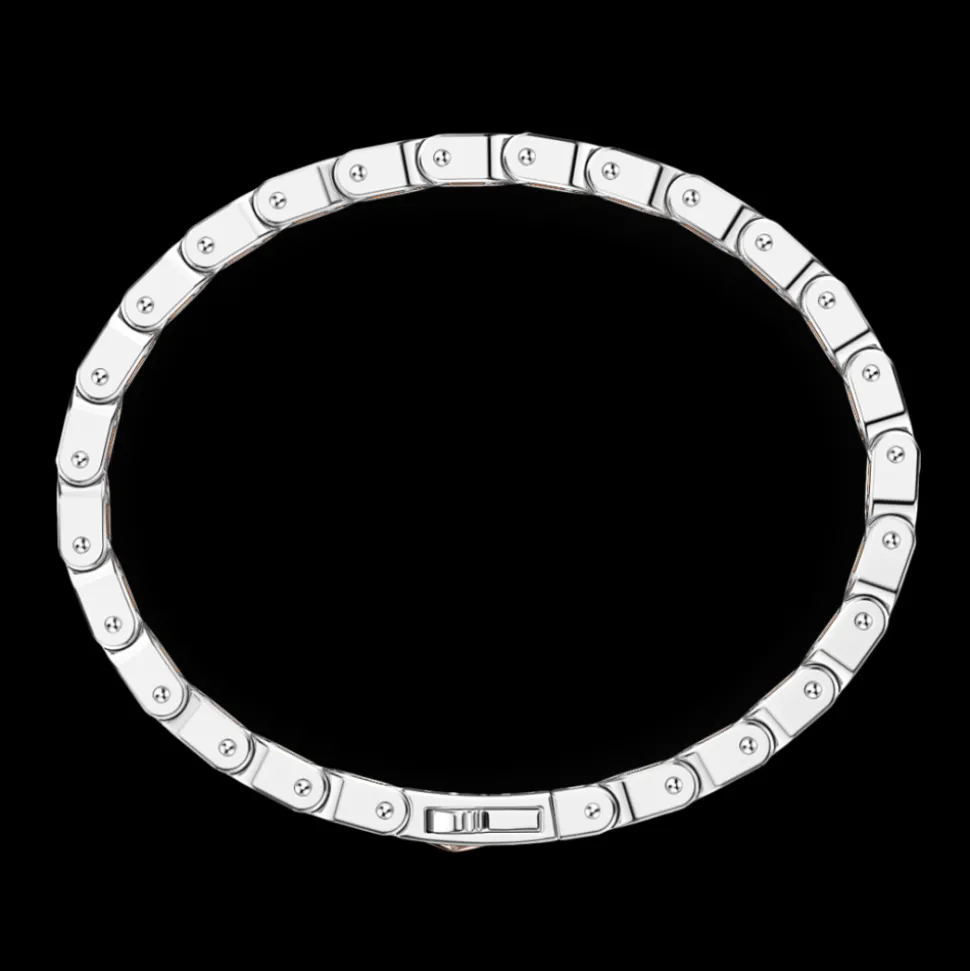 Bracciale da uomo Zancan in argento e oro rosa.