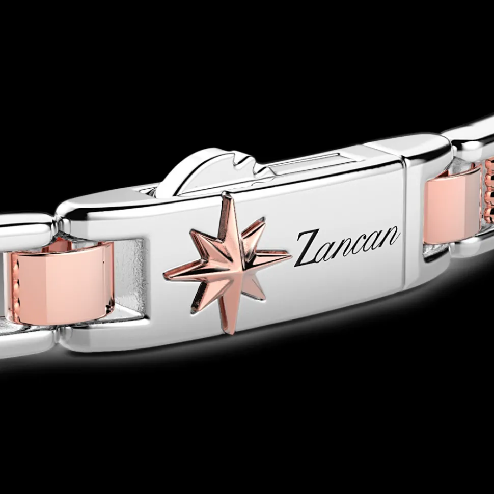 Bracciale da uomo Zancan in argento e oro rosa.