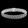 Bracciale grumetta Zancan in argento con finitura striata in colore nero.