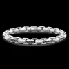 Bracciale solo maglia Zancan in argento con pietre nere.