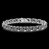 Bracciale solo maglia Zancan in argento con pietre nere.