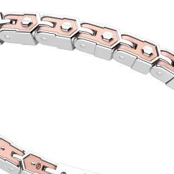 Bracciale solo maglia Zancan in oro rosa 18k ed argento.