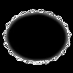 Bracciale solo maglia Zancan in argento con pietre nere.