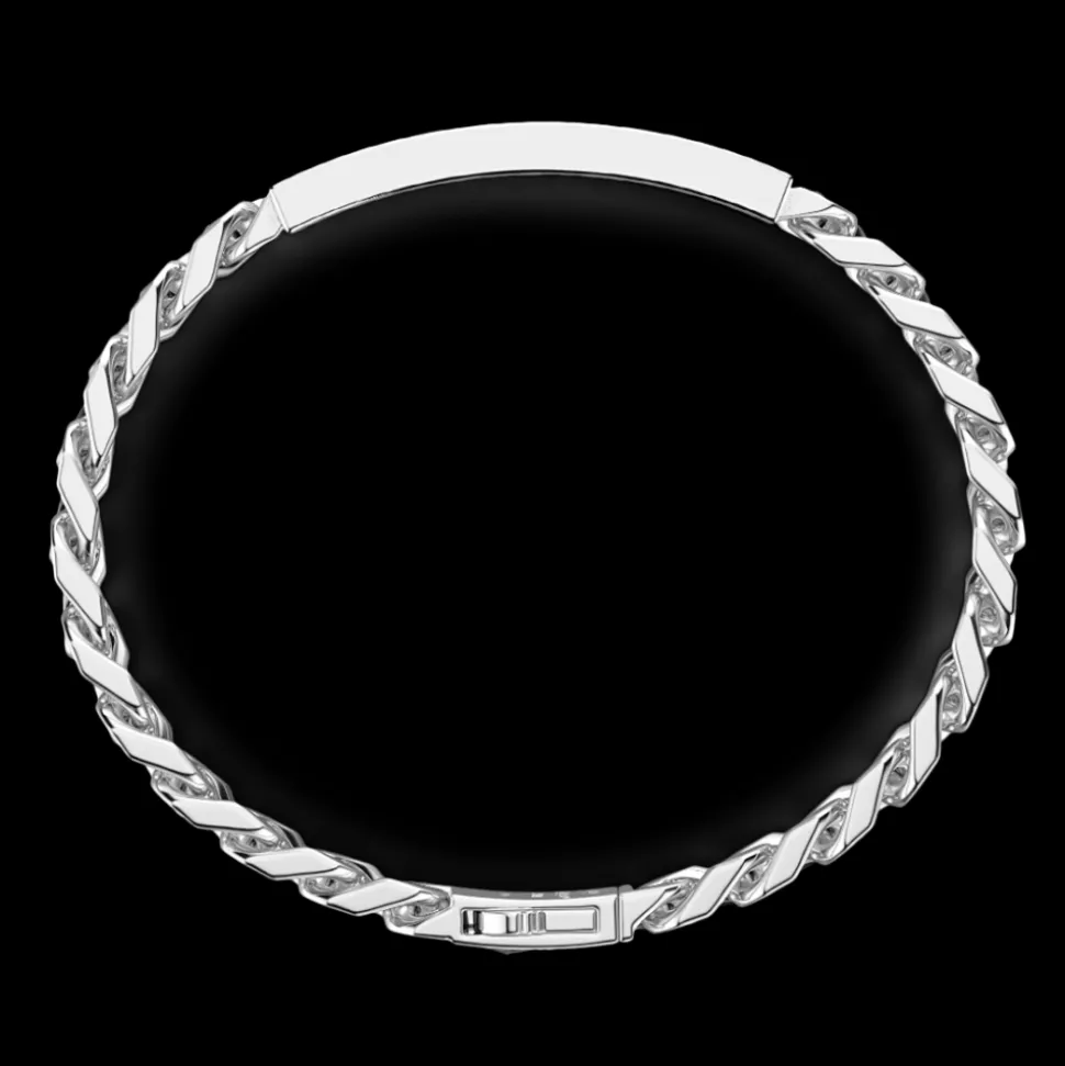 Bracciale Zancan a grumette in argento con targa.